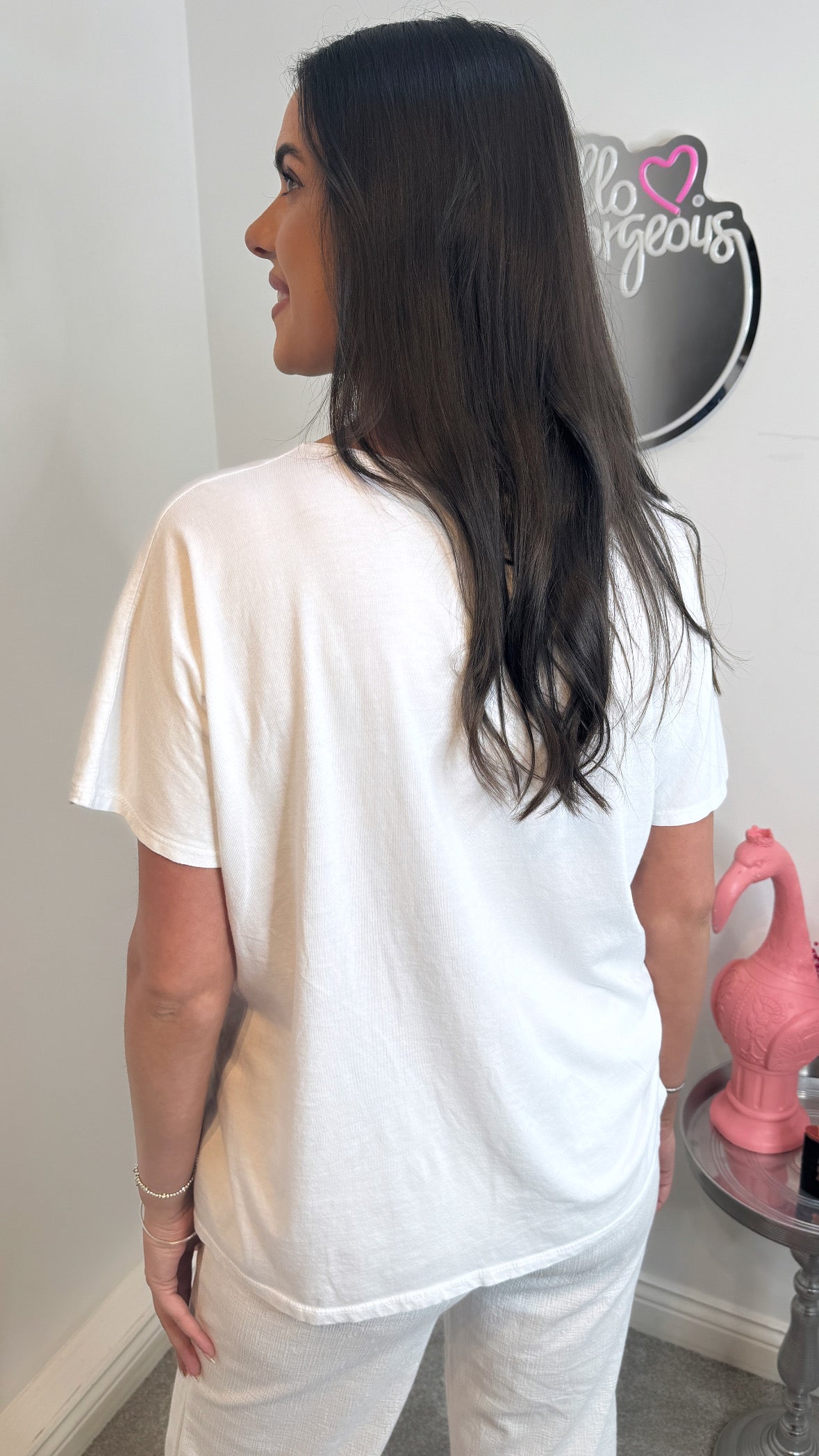 Carla V Neck "Trainer" T-Shirt