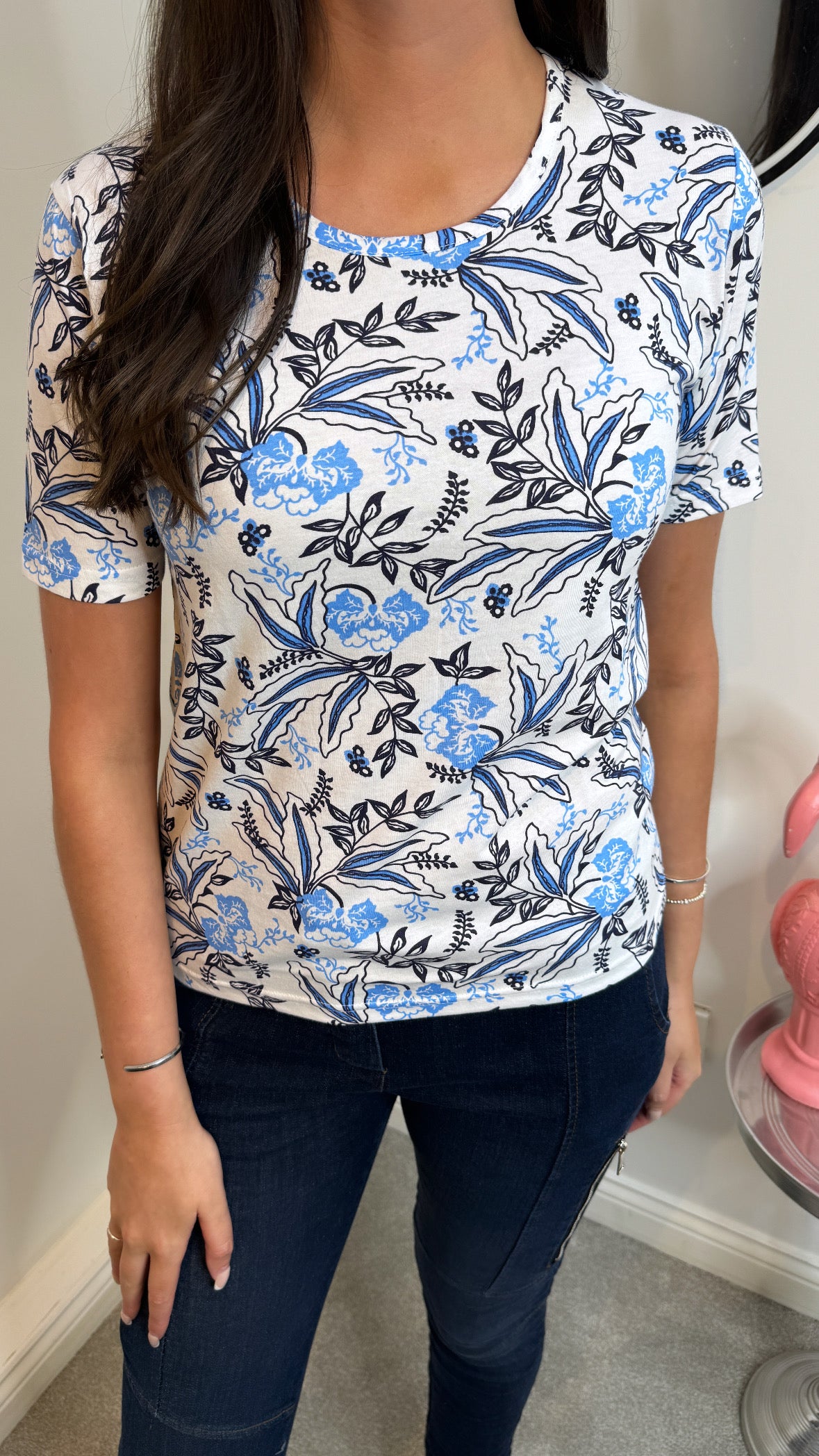 Isabella Blue Cotton T-Shirt