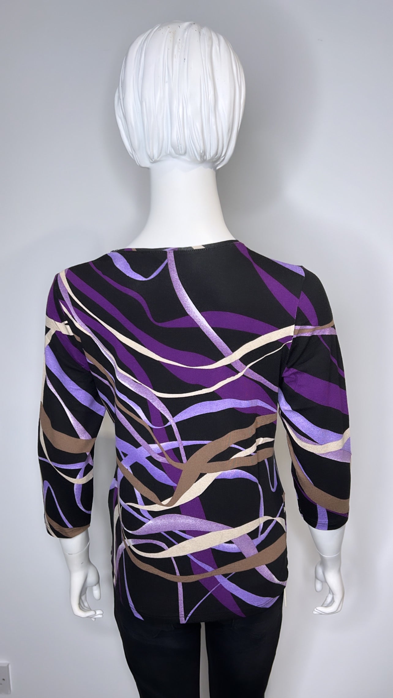 Heidi Black & Purple Pattern Blouse