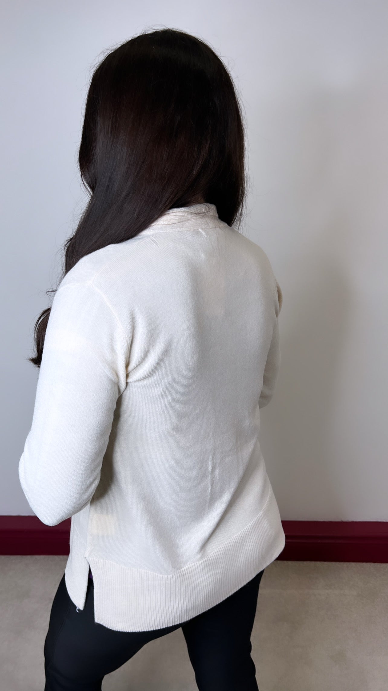 Amelia Beige Cashmere Feel Cardigan