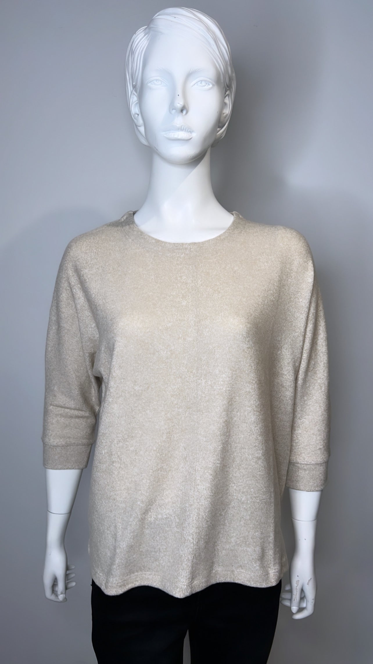Sophie Beige Fine Knit Pullover