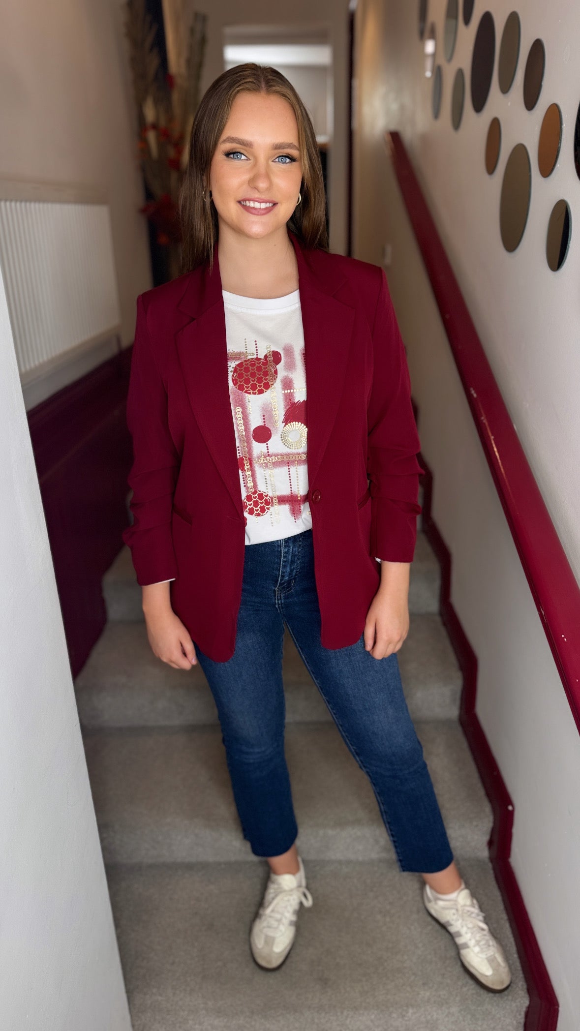 Lulu Burgundy Blazer