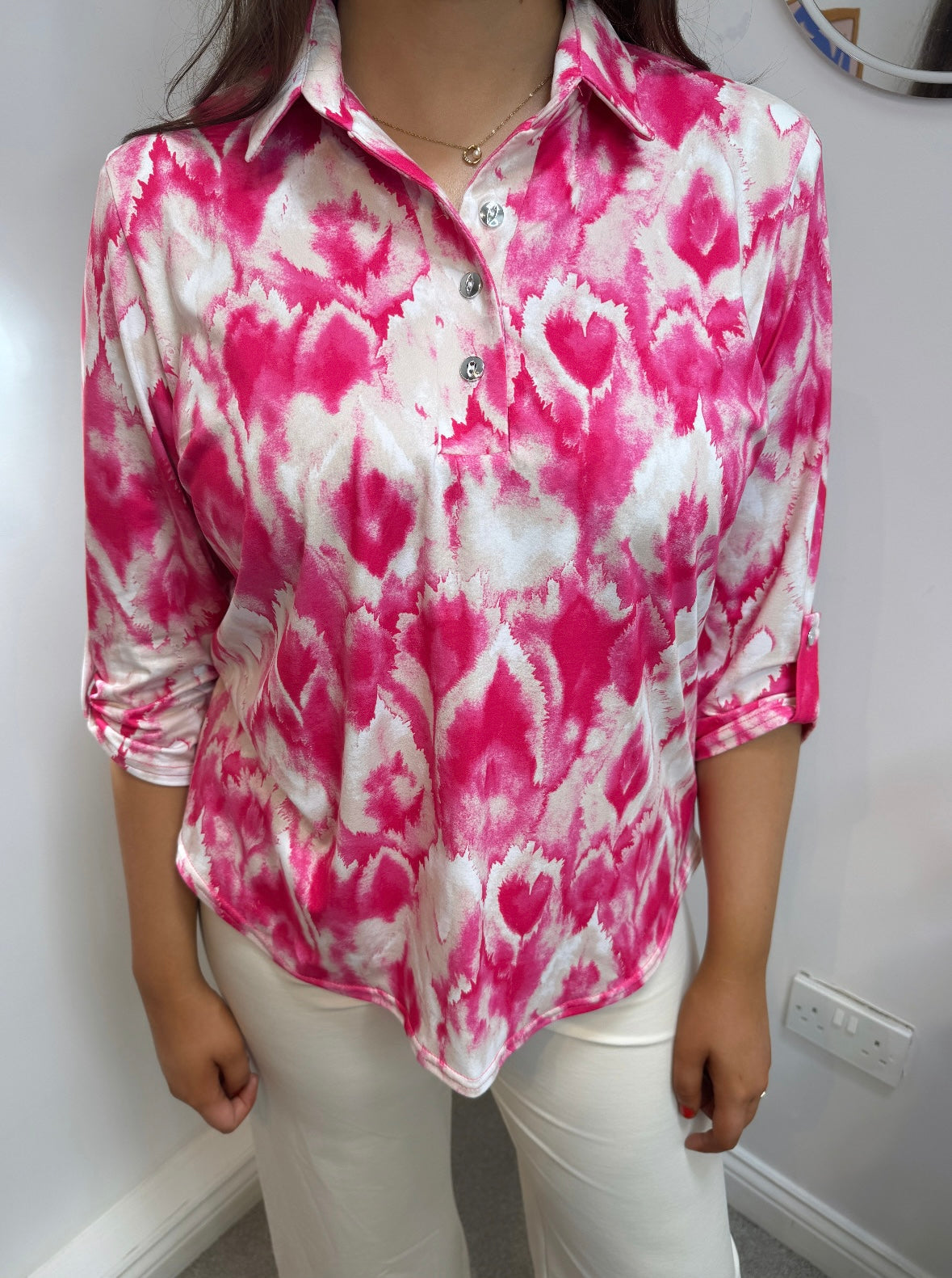 Denise Cloud Print Shirt Blouse