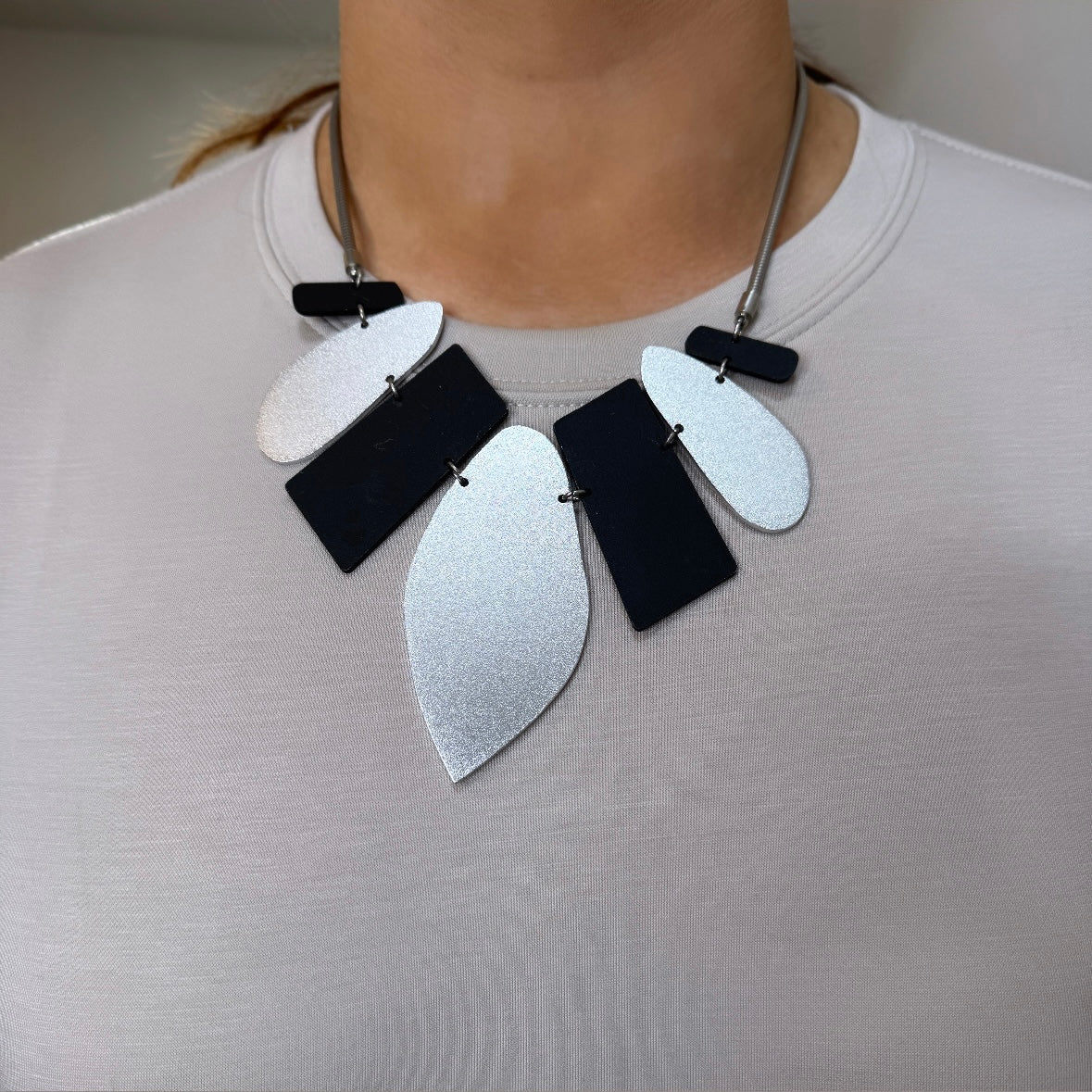 Vandelia Grey Abstract Pendant