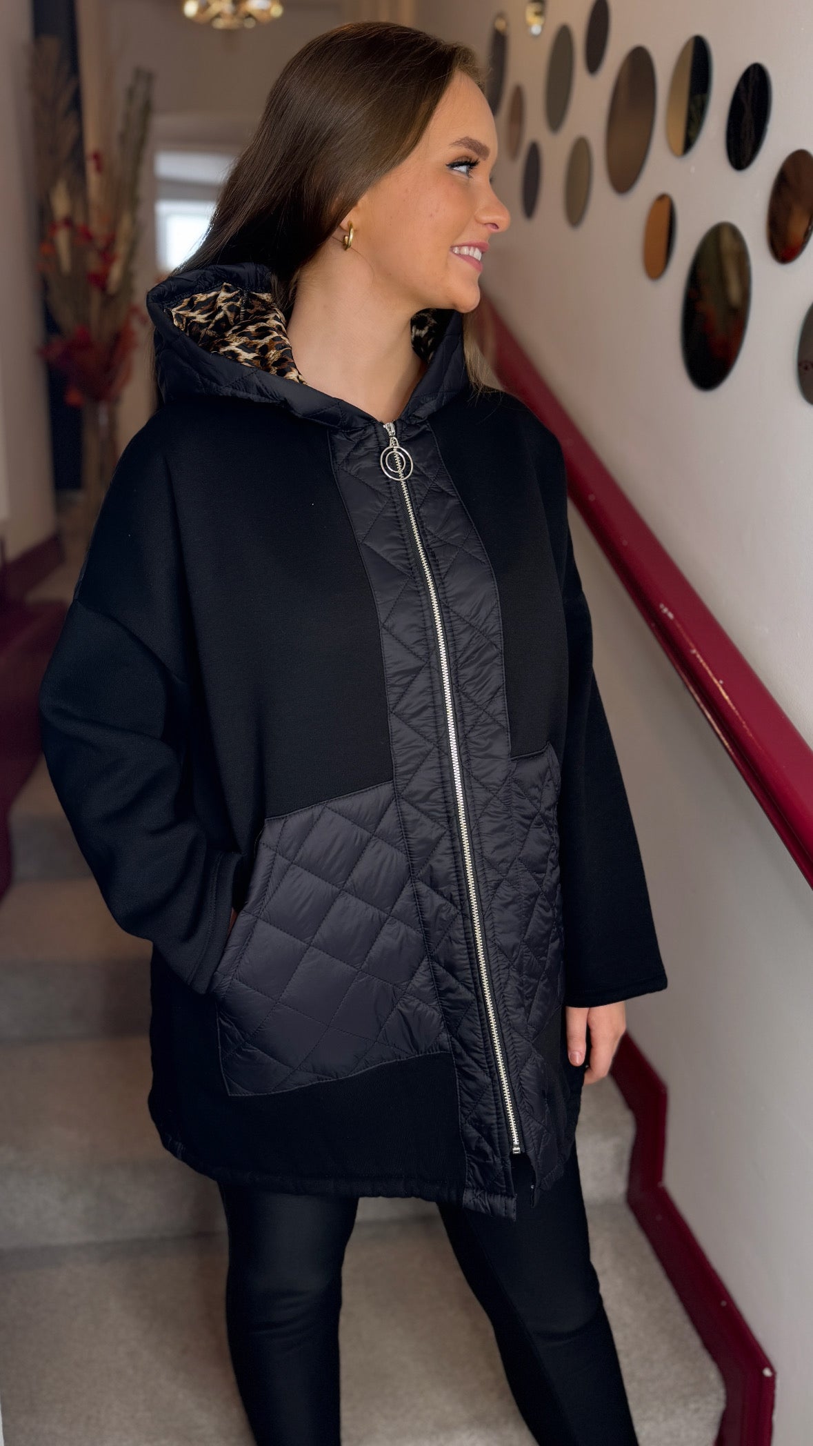 Bree Black Quilted Jacket