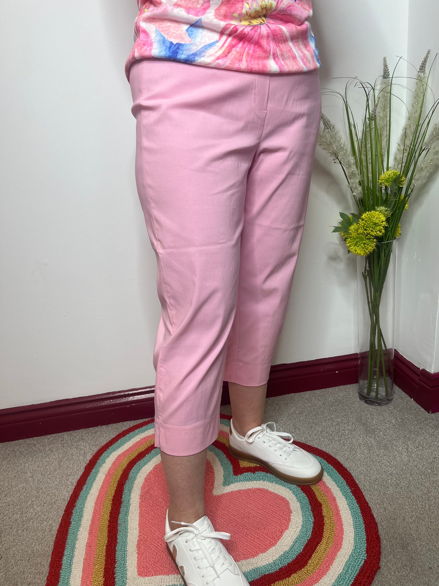 Robell Marie Baby Pink Cropped Trouser