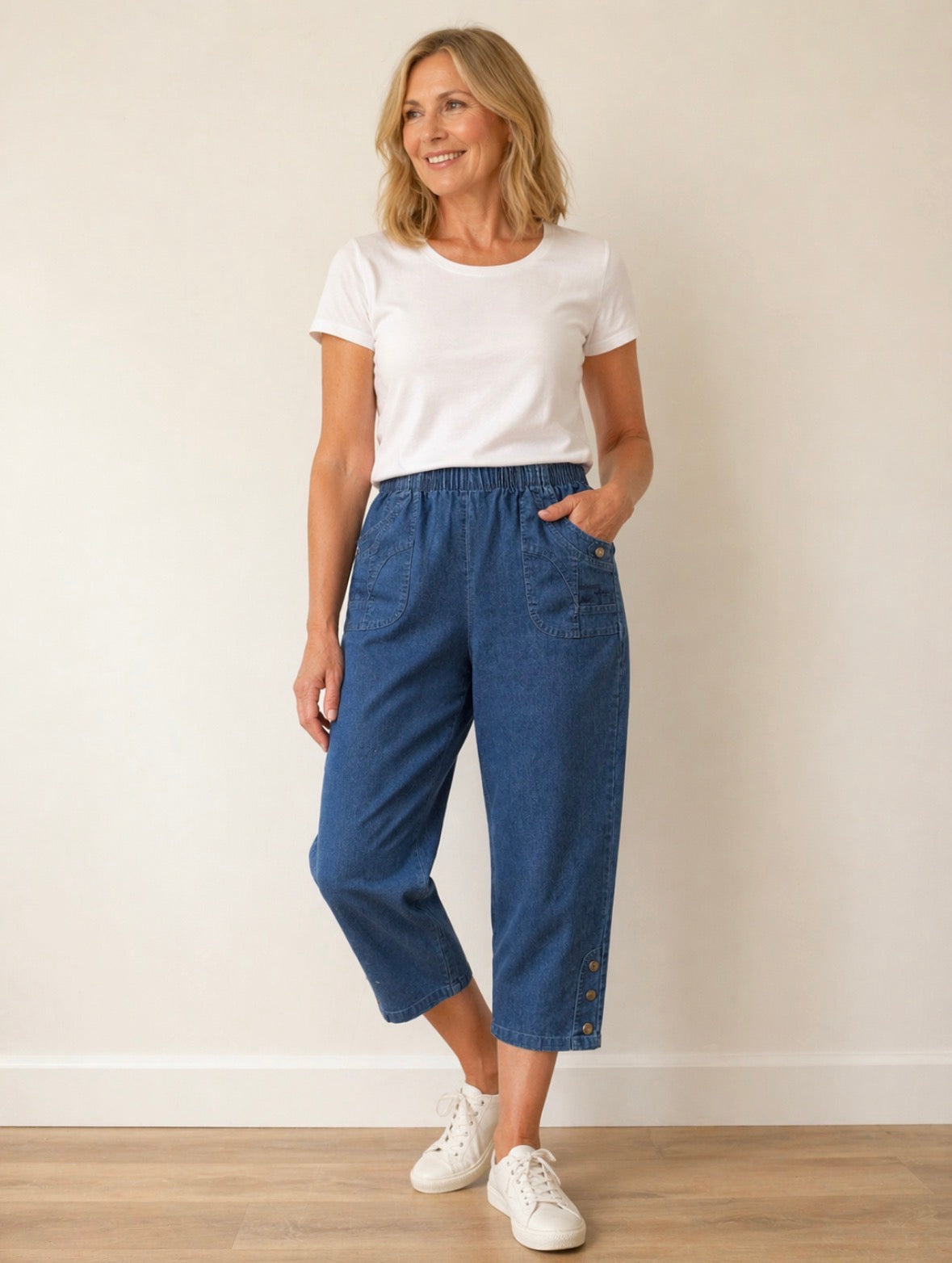 Dani Denim Cropped Trousers