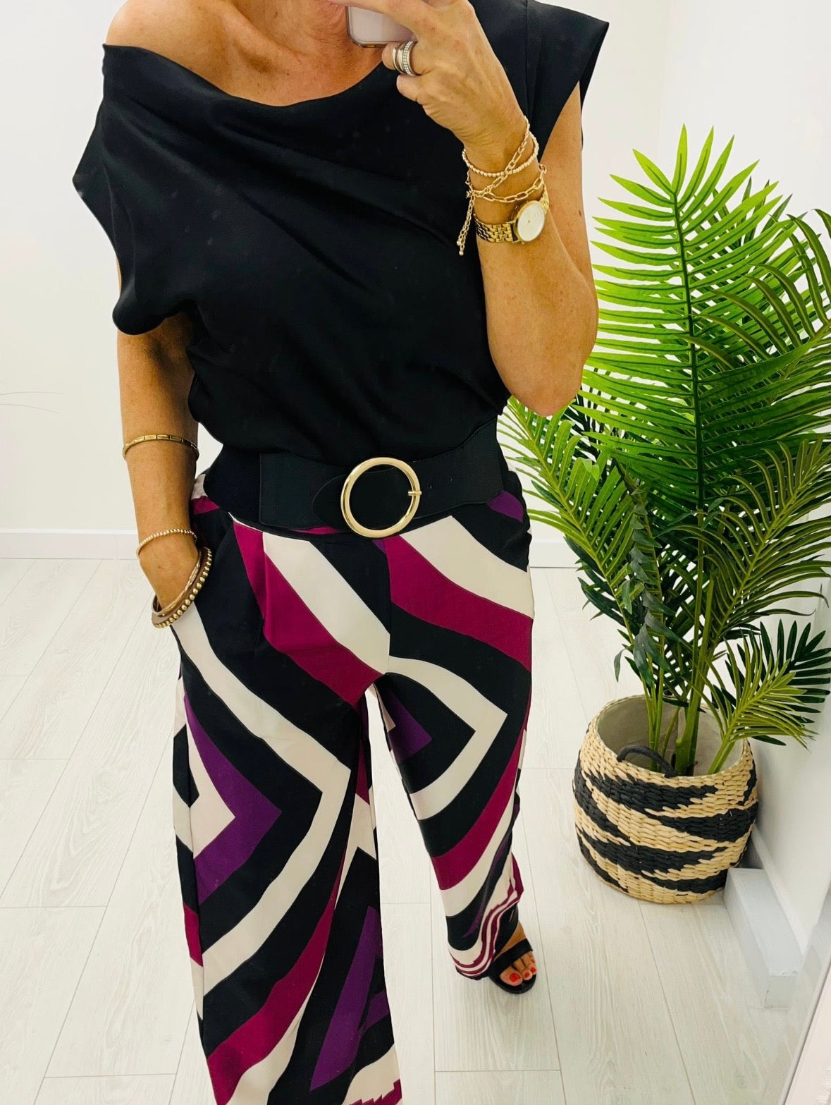 Laya Magenta Palazzo Pants