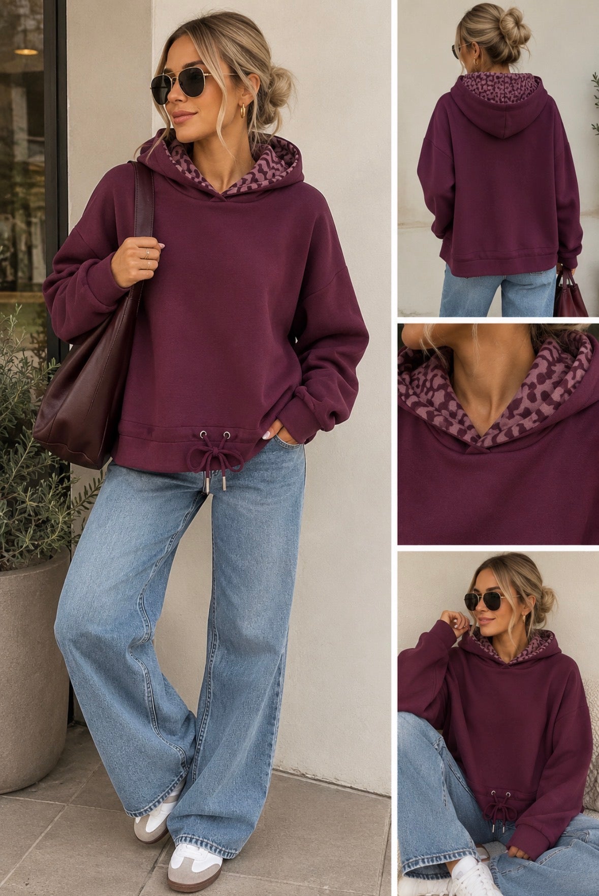 Maxie Burgundy Hoodie
