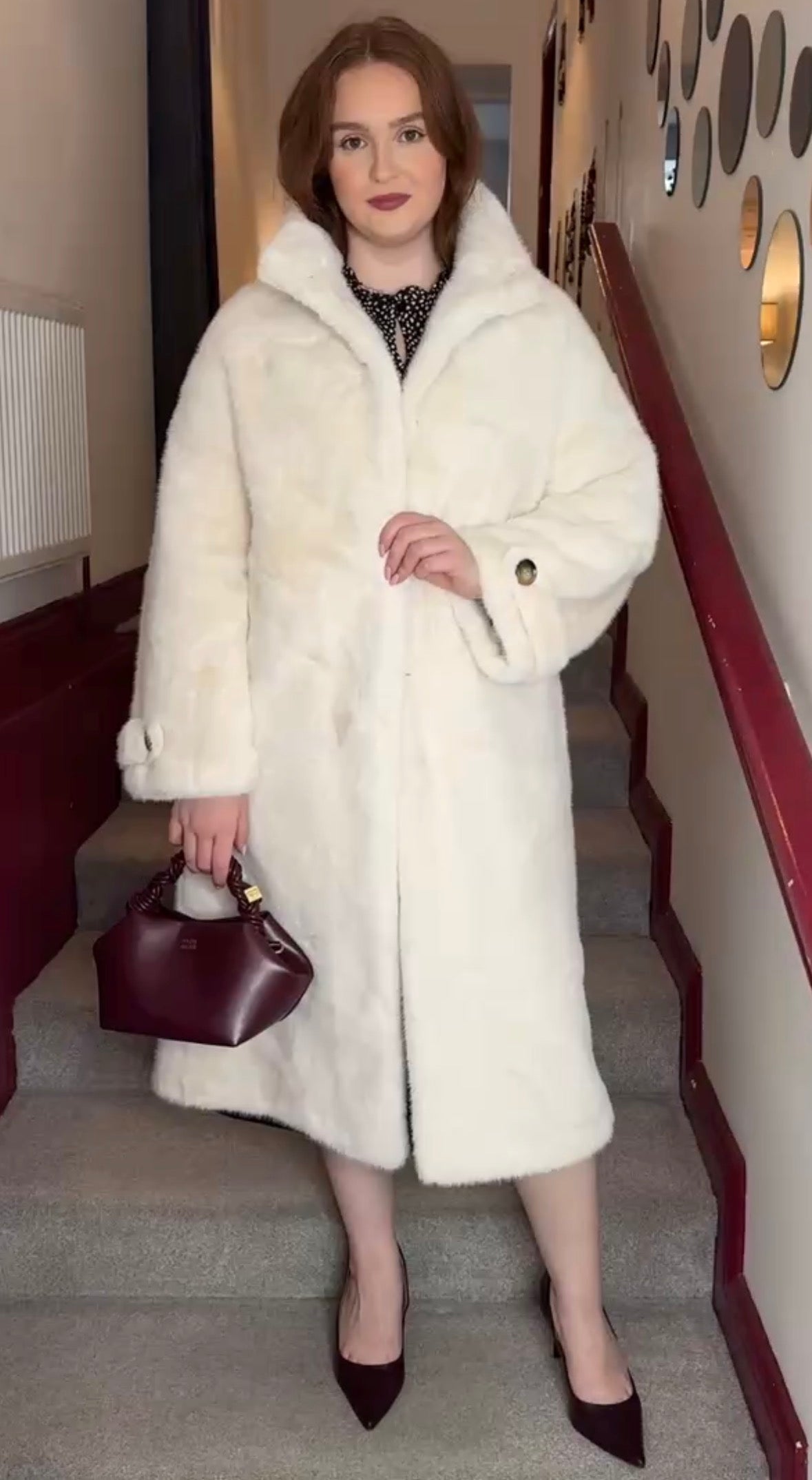 Nori Winter White Luxury Faux Fur Coat