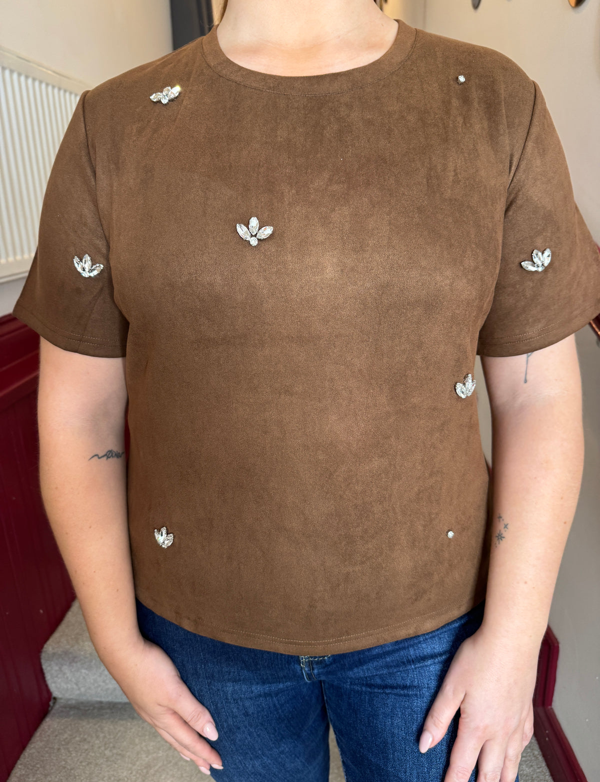 Layla Brown Rhinestone T-Shirt