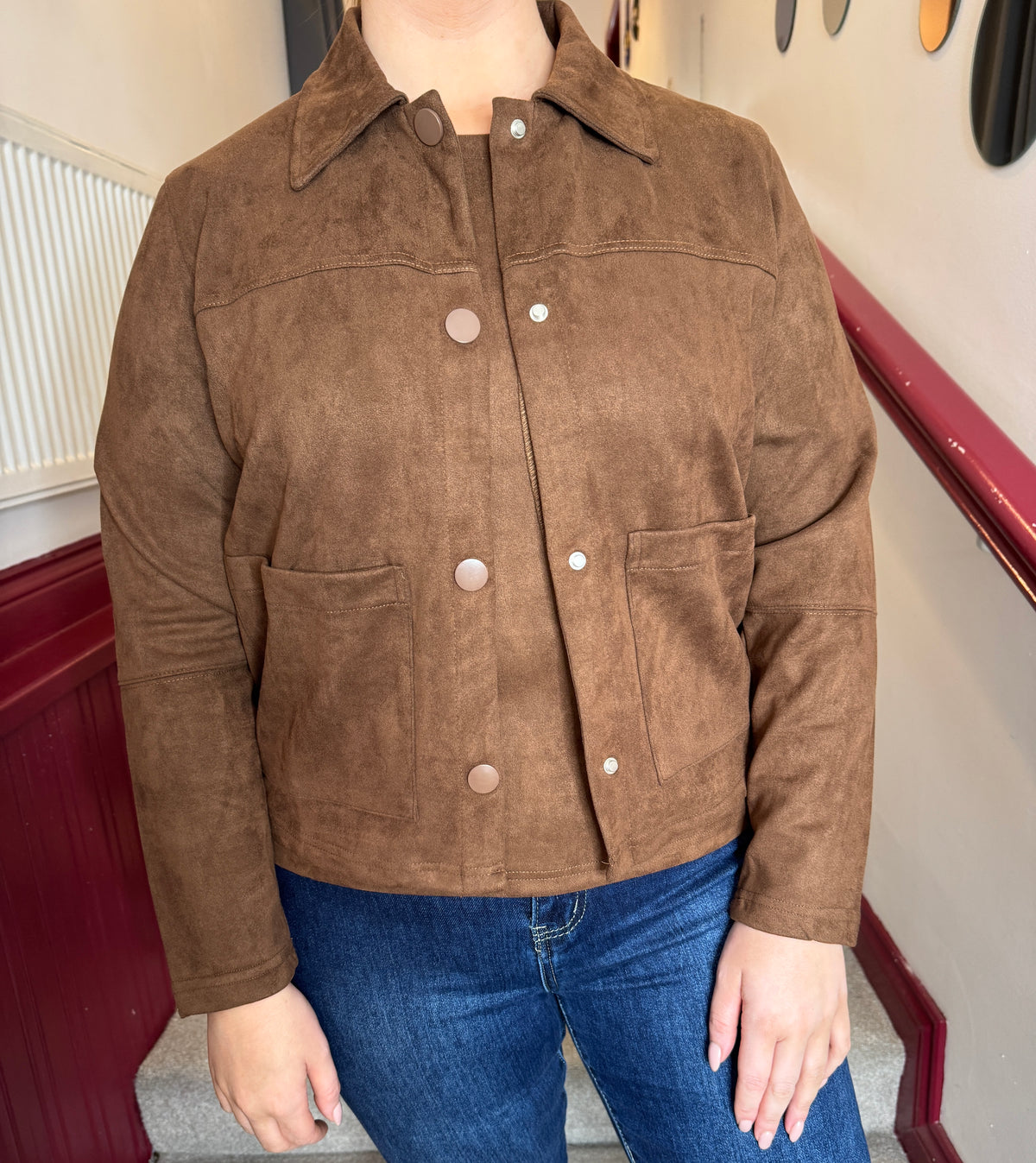 Lindsay Brown Suede Luxury Shirt