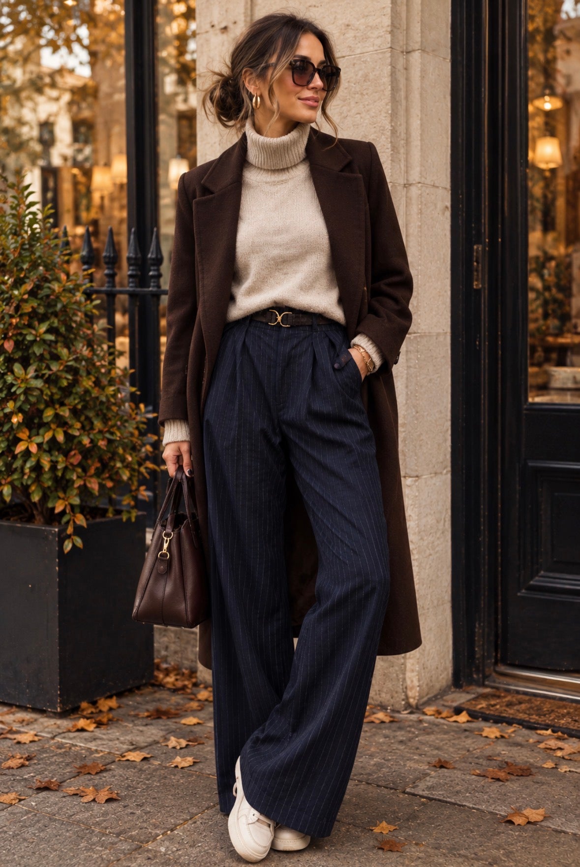 Clarissa Navy Pin Stripe Trousers