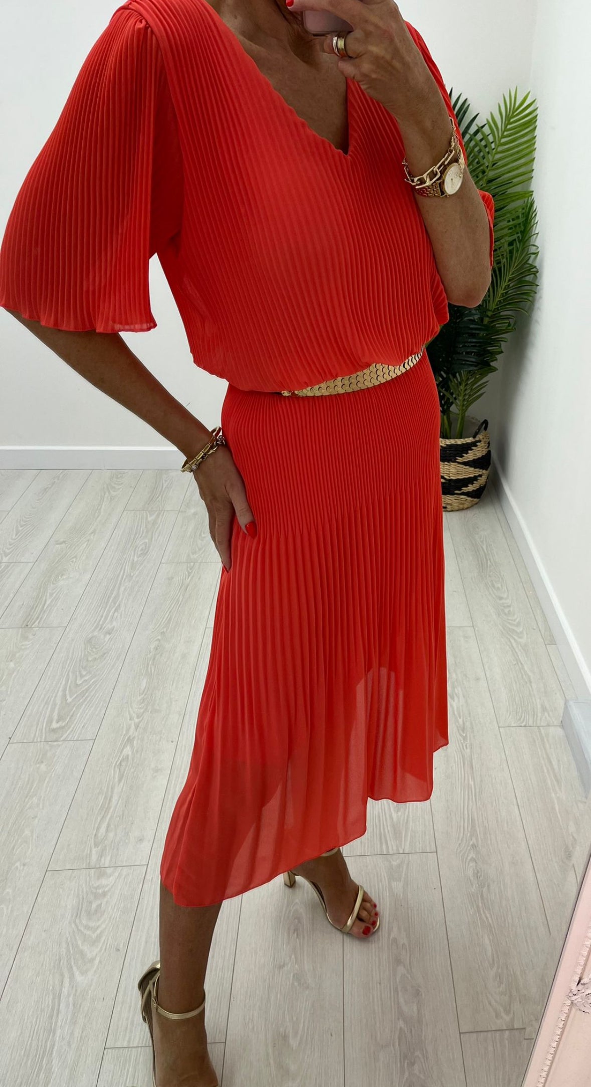 Cara Neon Orange Dress
