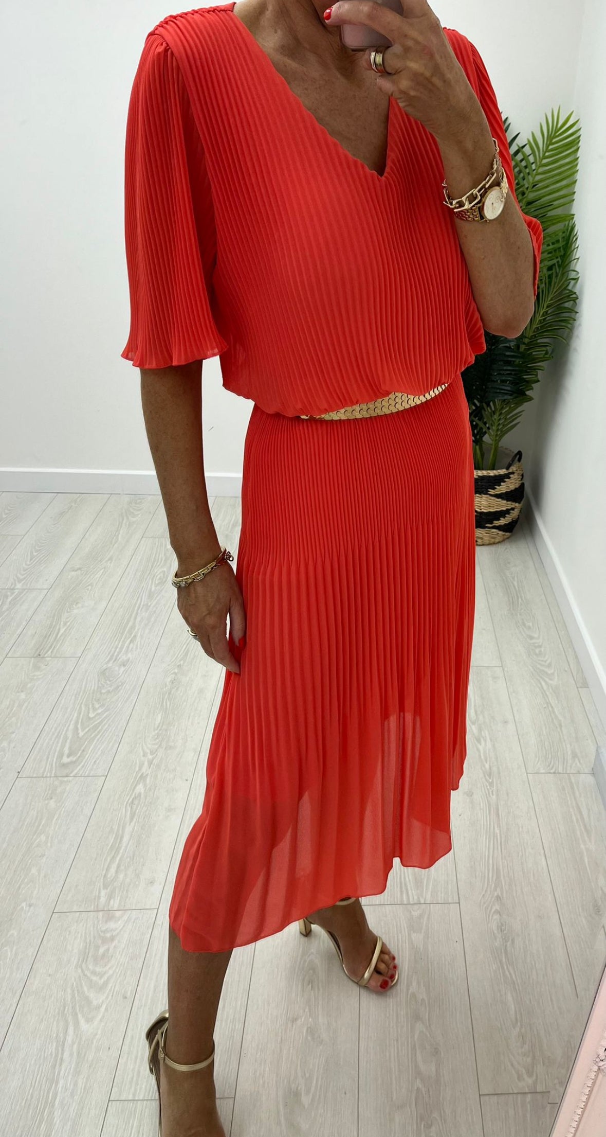 Cara Neon Orange Dress