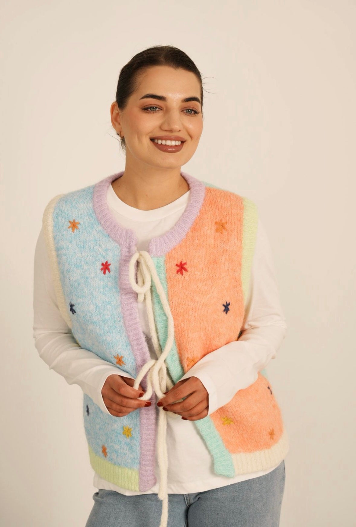 Freya Sleeveless Knit Waistcoat