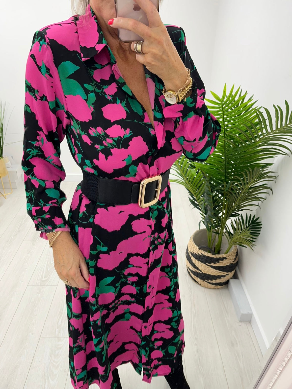 Naomi Floral Shirt Dress