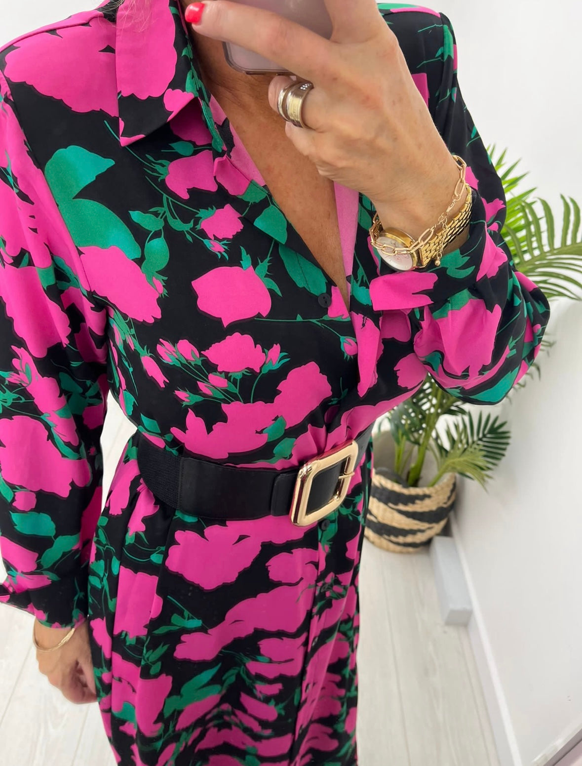 Naomi Floral Shirt Dress