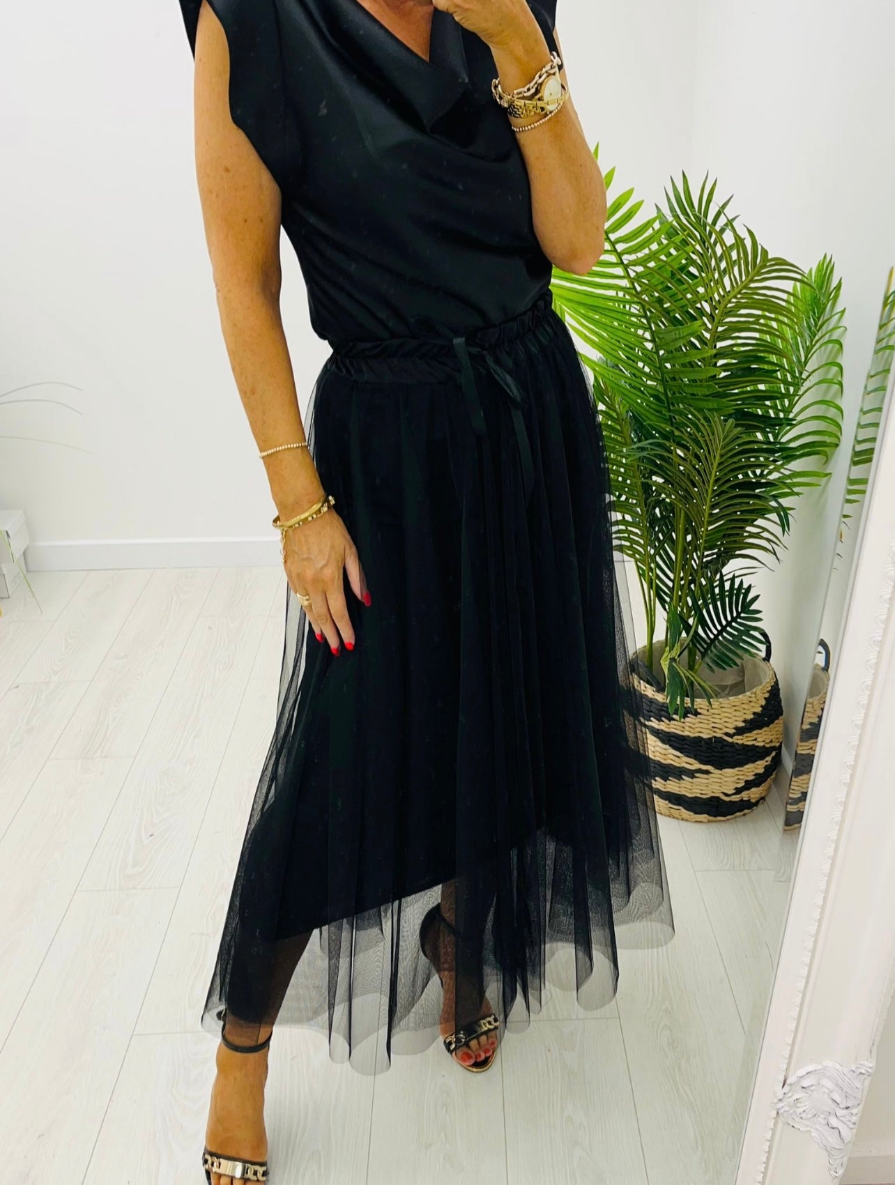 Keira Black Tulle Skirt