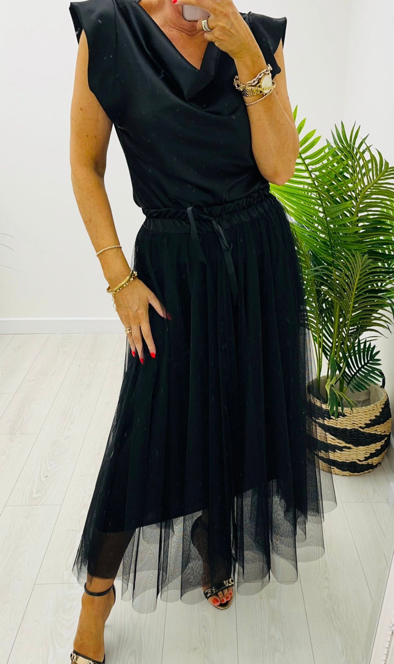 Keira Black Tulle Skirt