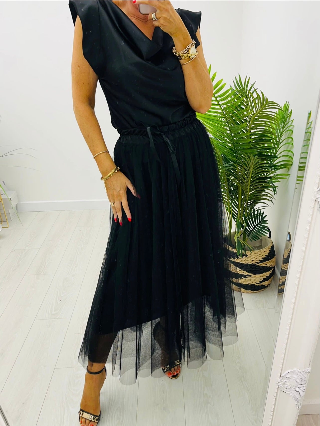 Keira Black Tulle Skirt