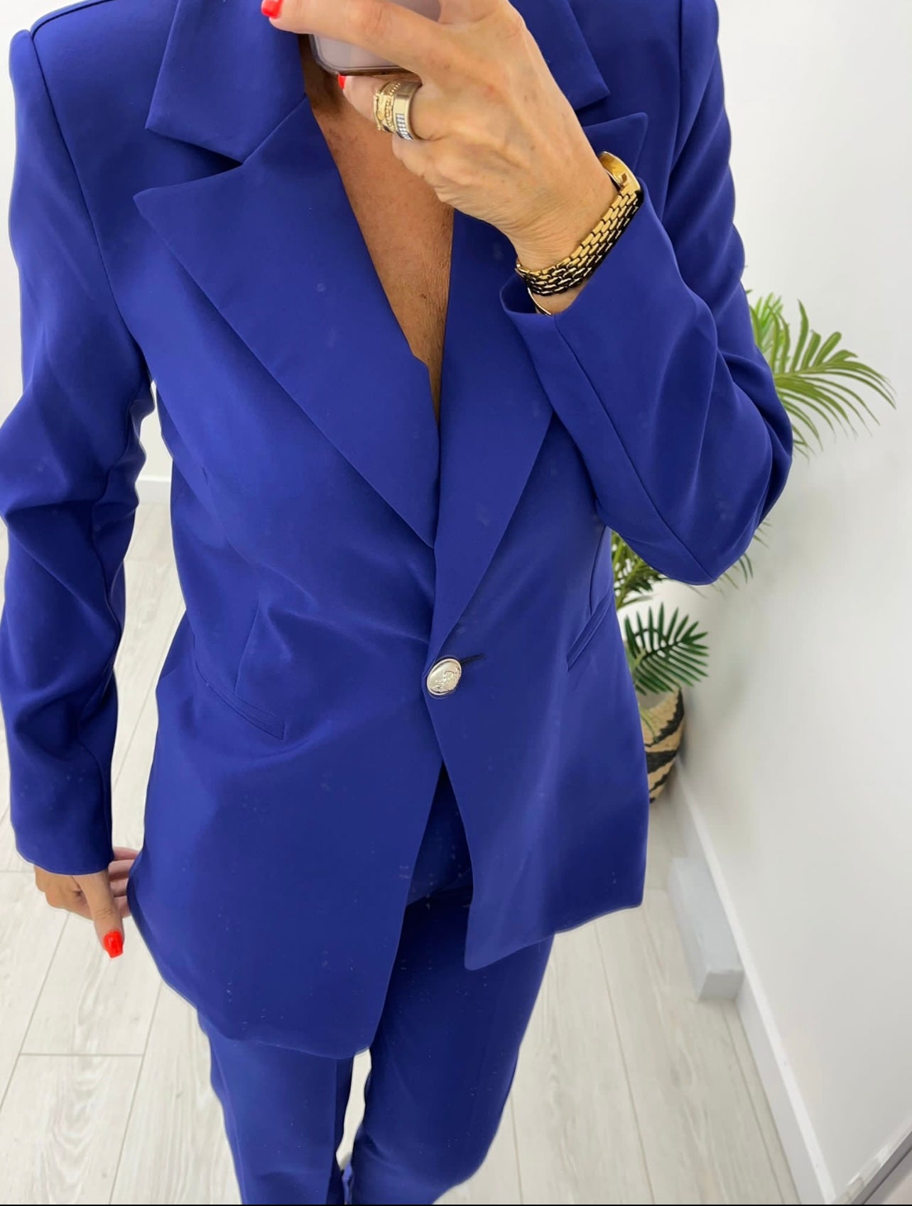 Stella Ink Blue 2 Piece Trouser Suit