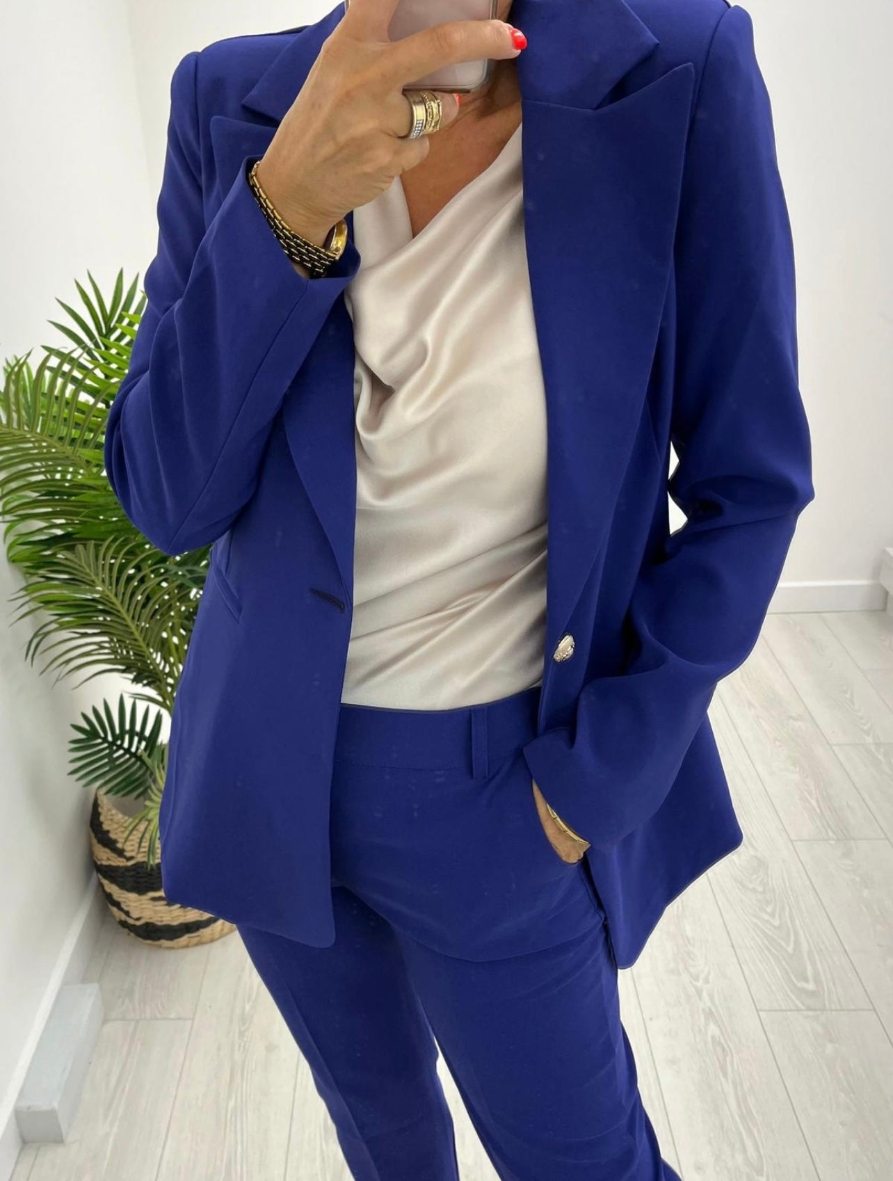 Stella Ink Blue 2 Piece Trouser Suit