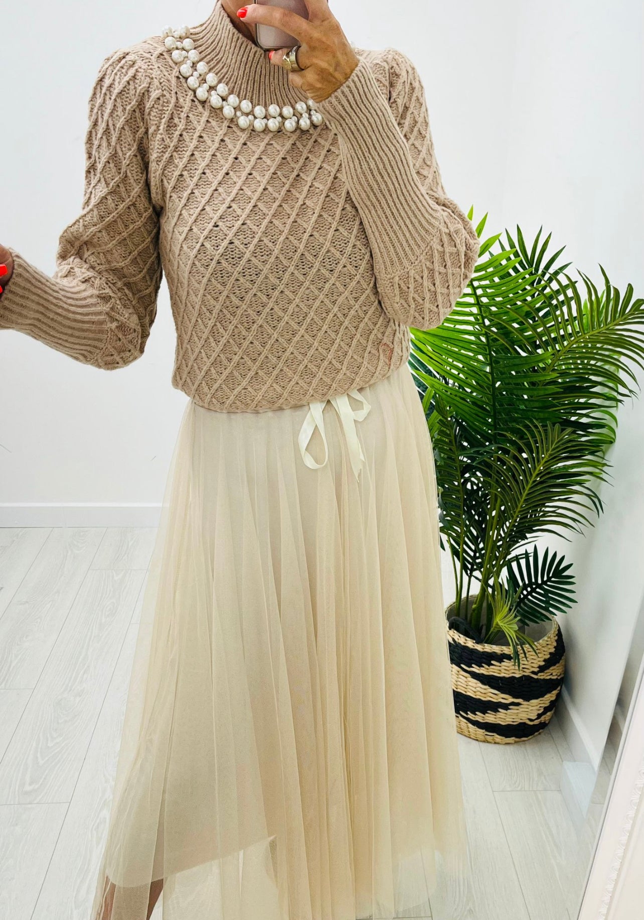 Keira Champagne Tulle Skirt