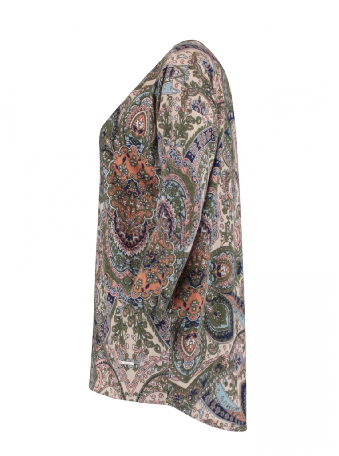 Daire Beige and Khaki Paisley Top