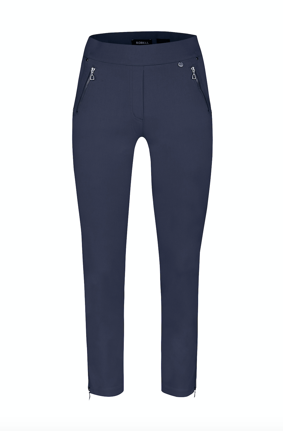 Robell Nena Navy Zip Detail Trousers