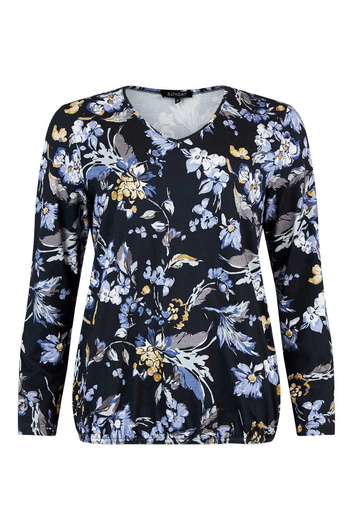 Sunday Black & Yellow Floral Top