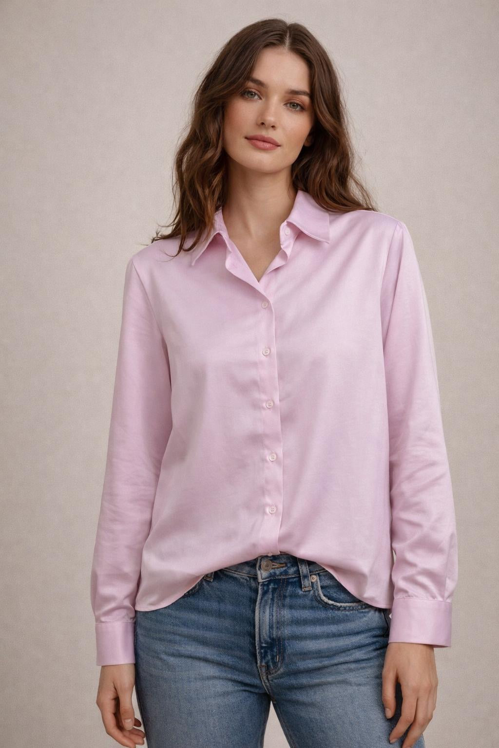 Flo Silk Pink Blouse