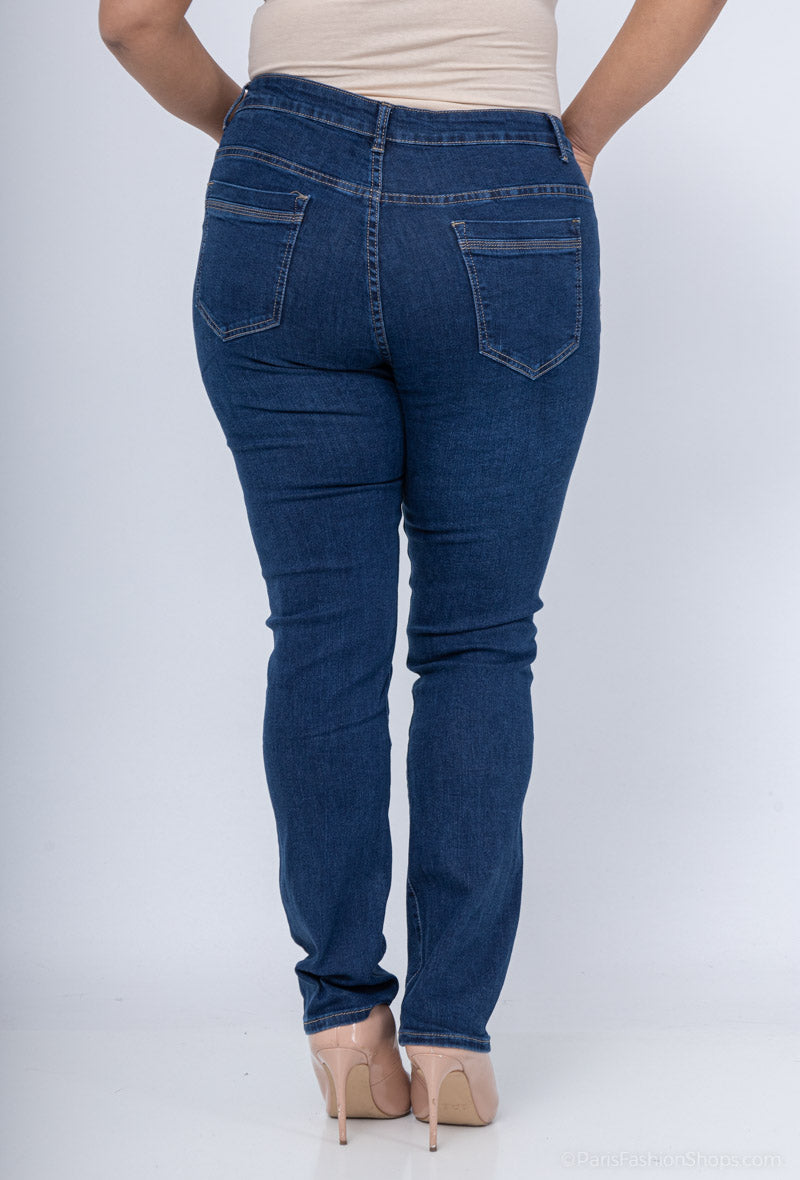 Sasha Straight Leg Stretch Denim Jeans