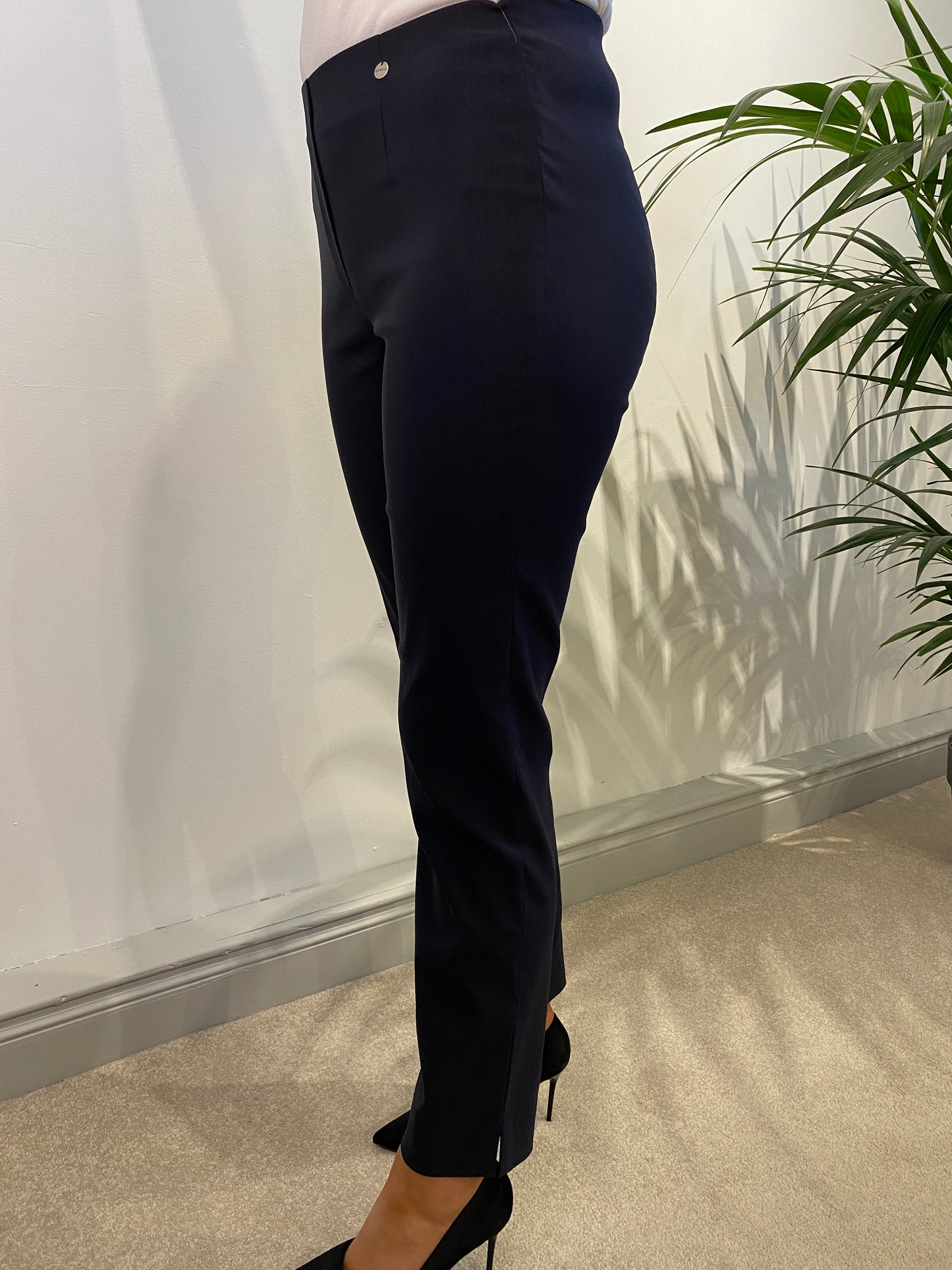 Robell Marie Navy & Black Full Length Trouser