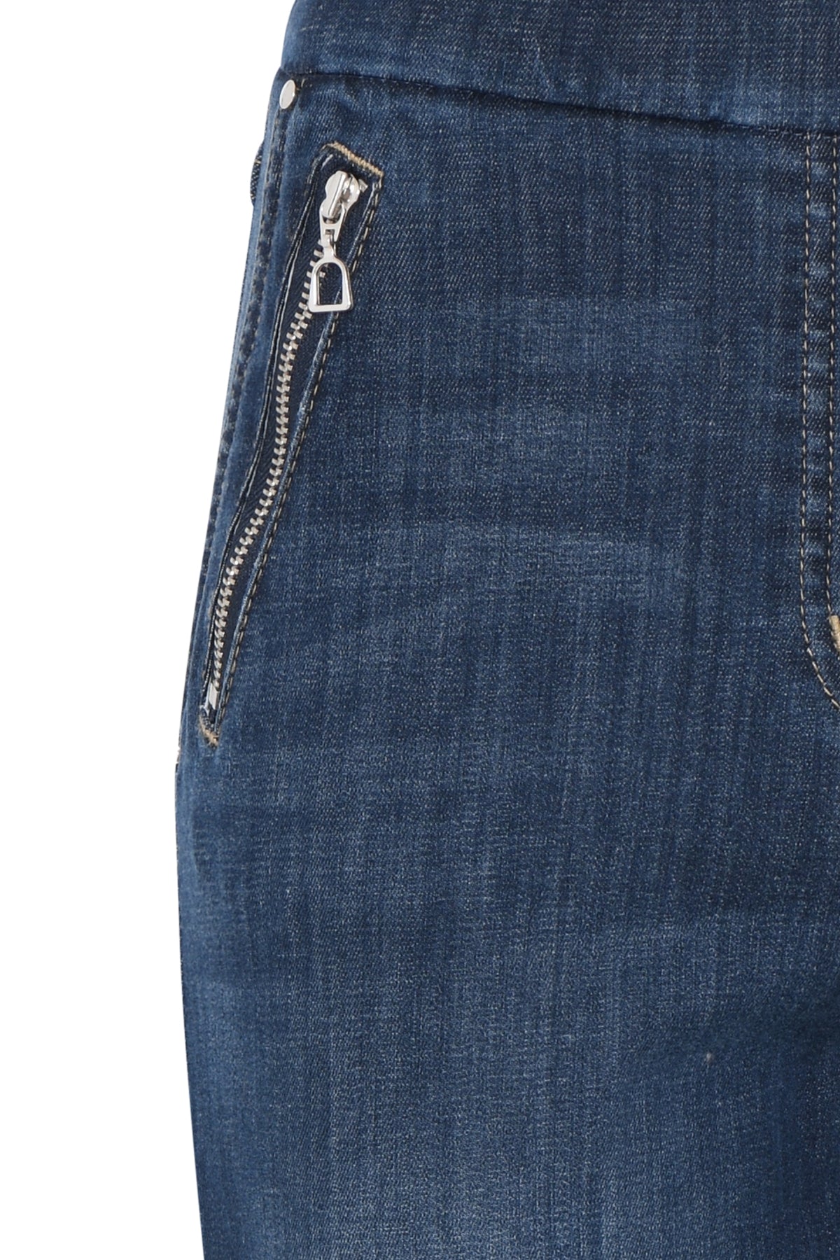 Robell Nena Denim Zip Detail Trousers