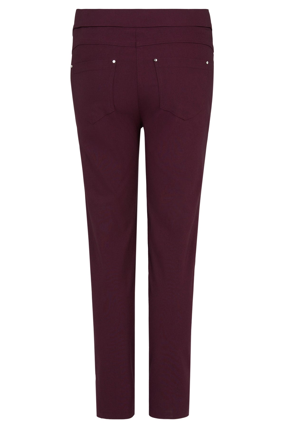 Robell Nena Burgundy Zip Detail Trousers