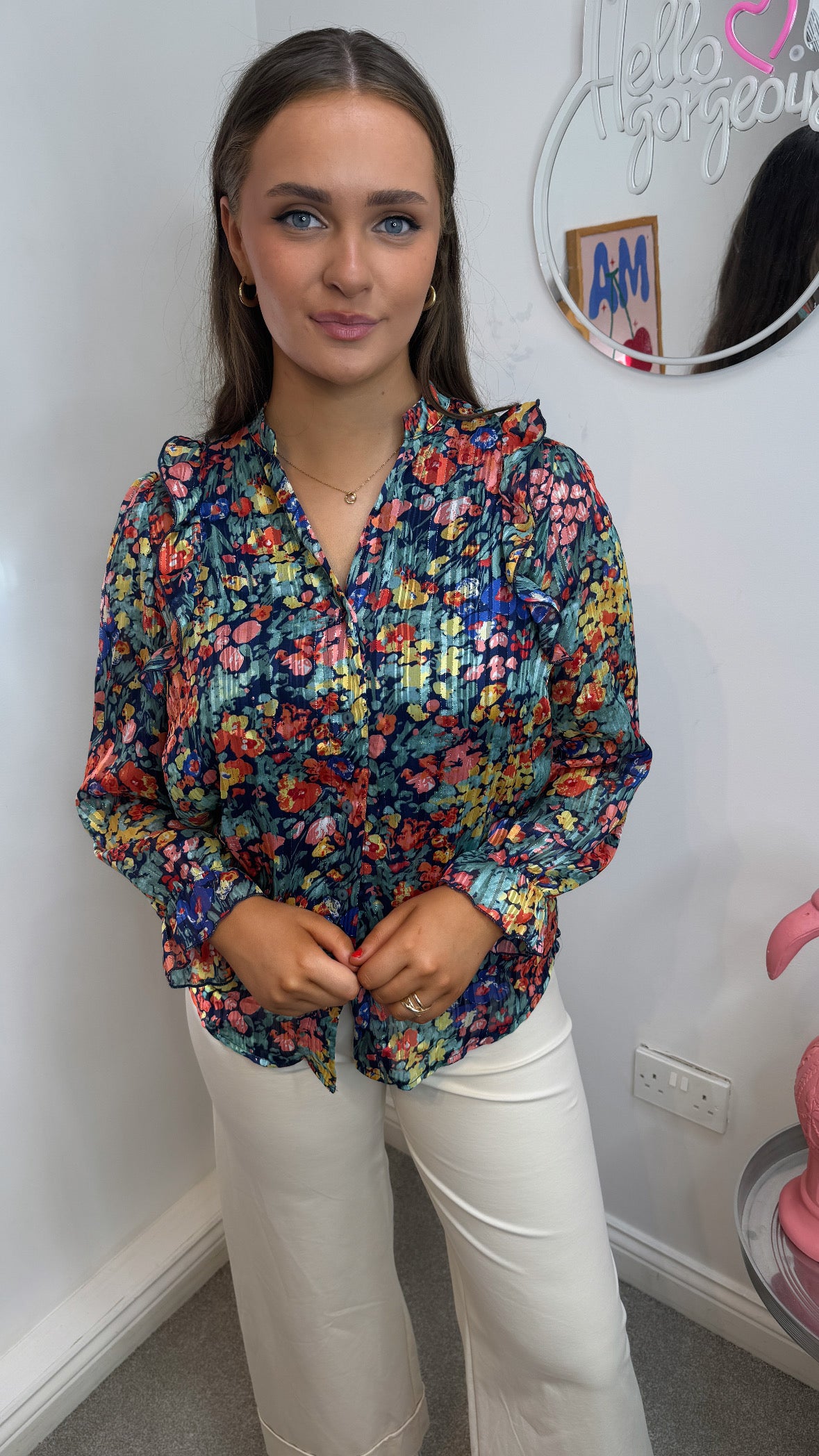 Llse Floral Frill Blouse