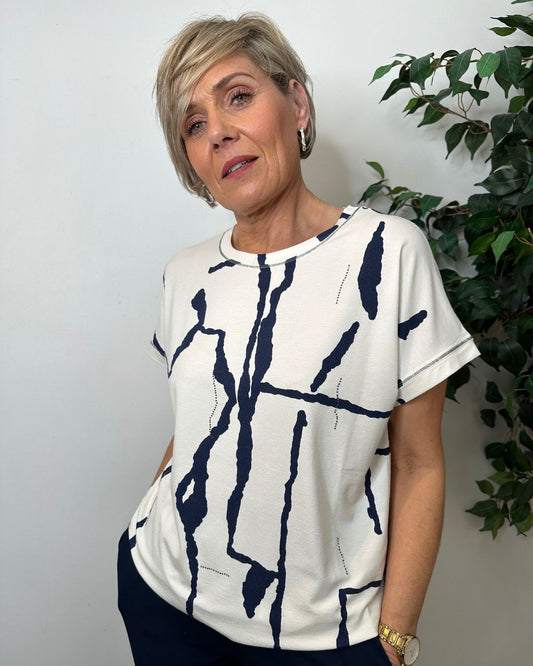 Davina Navy Strike T-Shirt