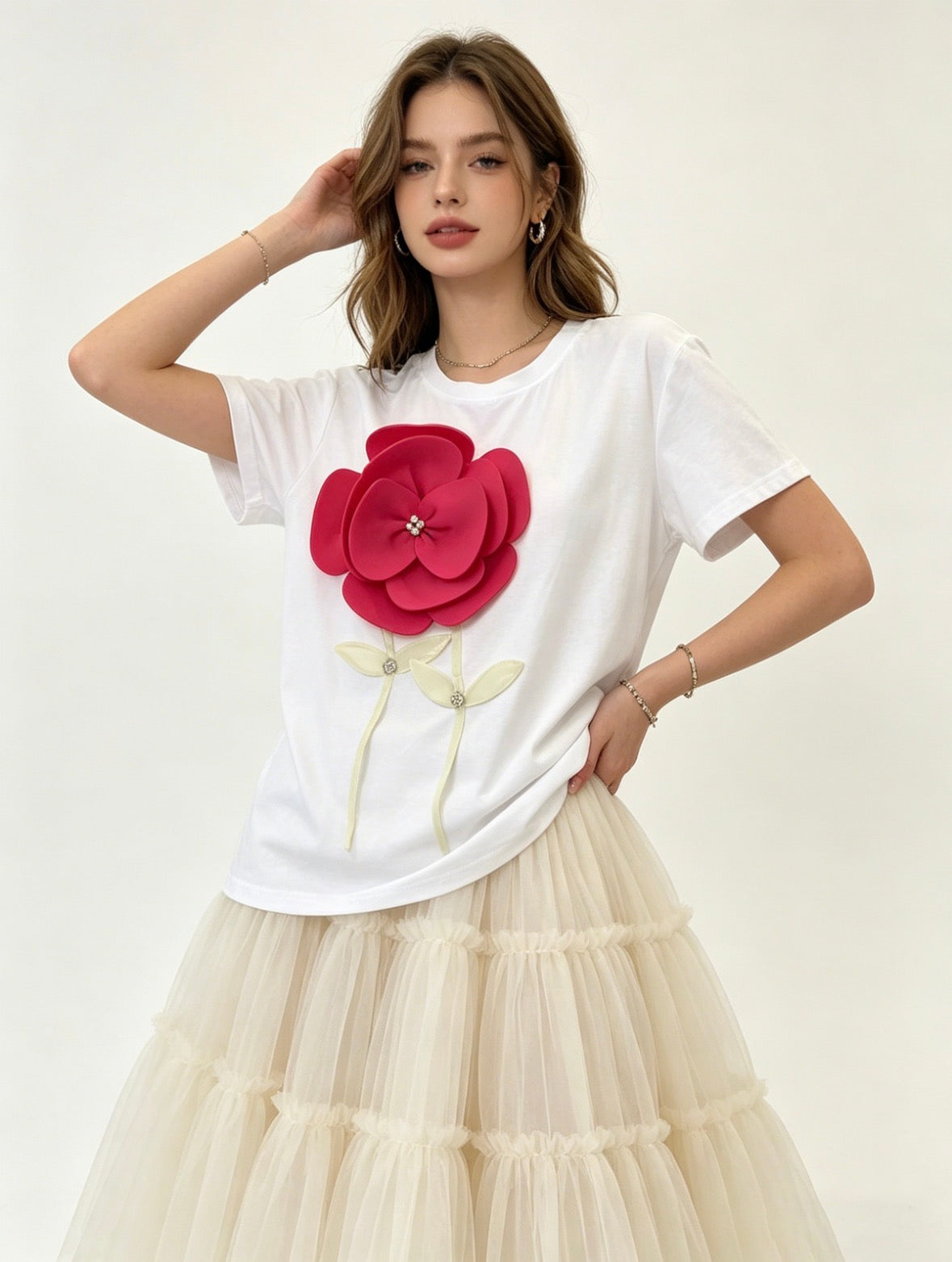 Zara Pink Flower Tshirt