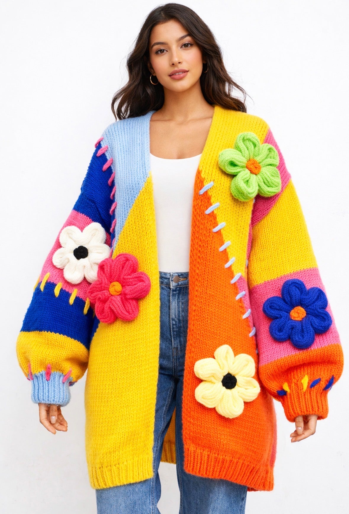 Hetty Yellow Luxury Floral Cardigan