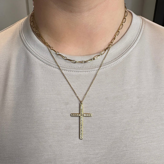 Azalea Gold Cross Chain Necklace