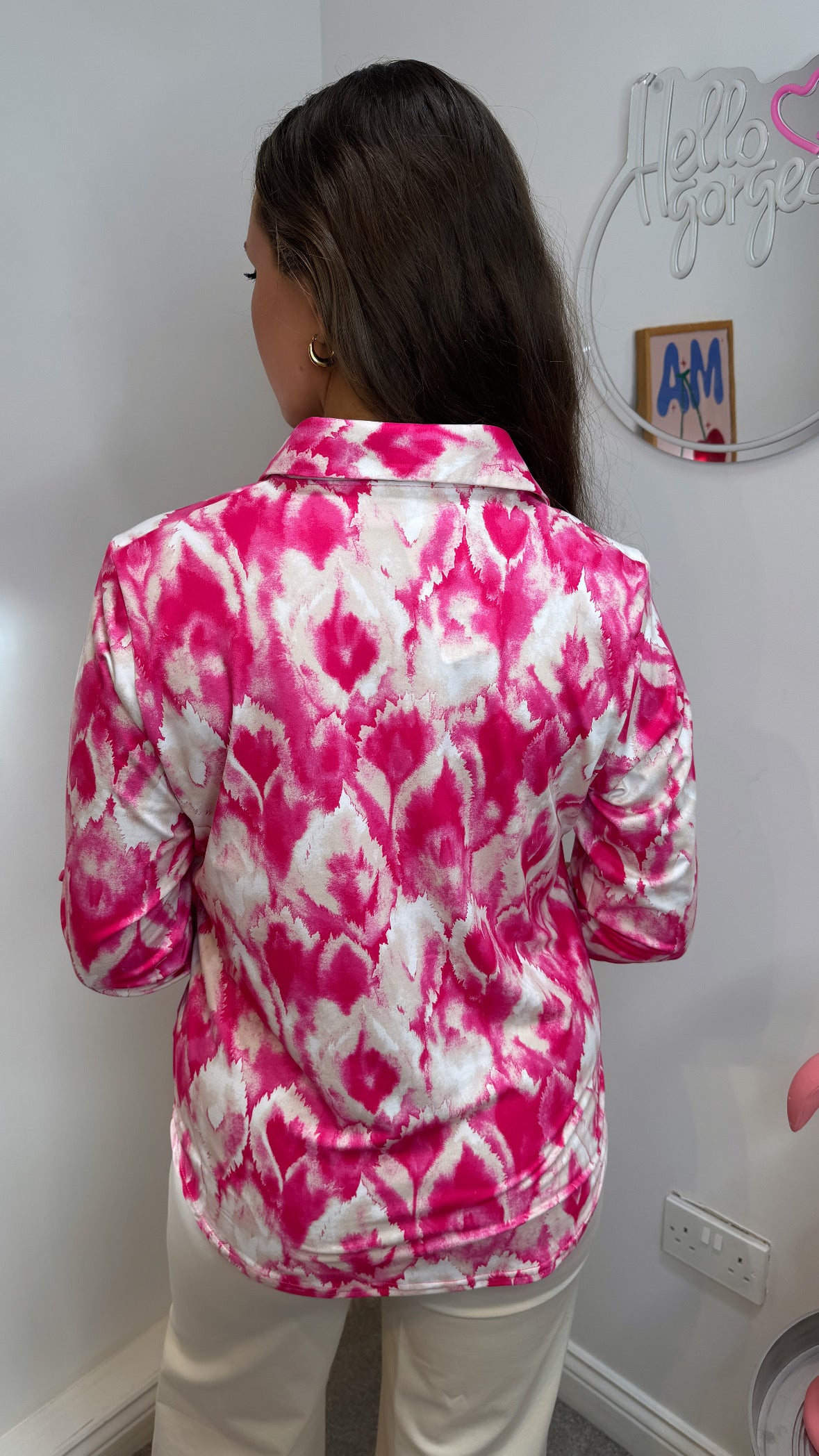 Denise Cloud Print Shirt Blouse