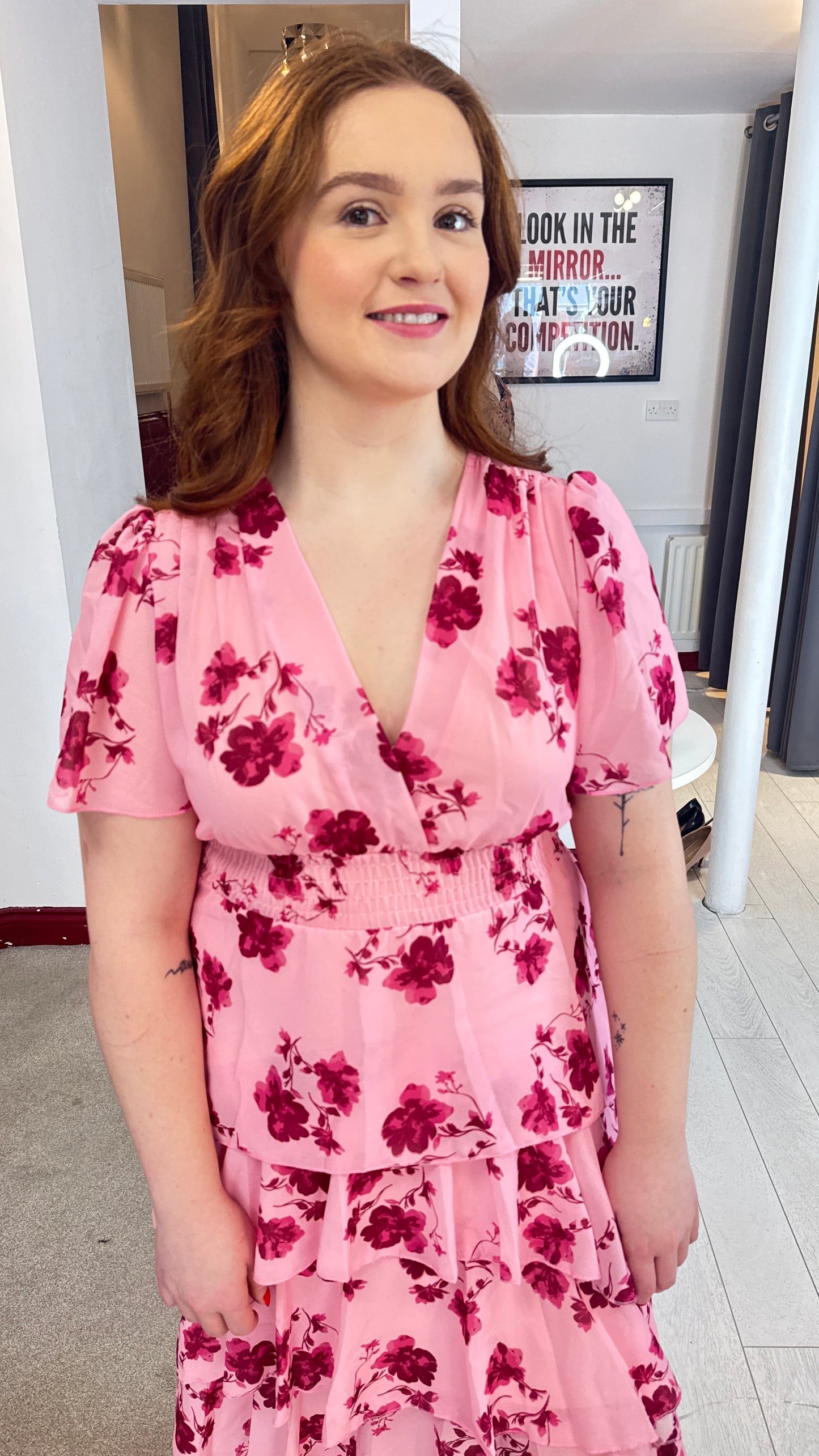 Anouk Pink Layered Dress