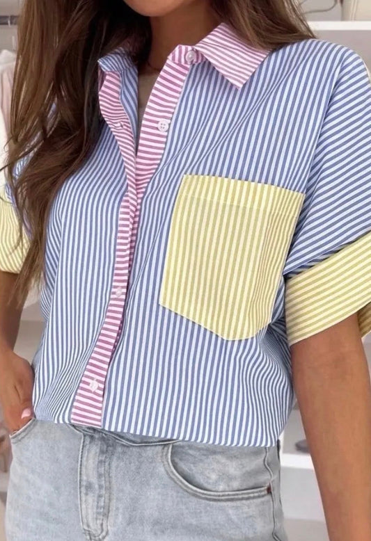 Caitlyn Multicoloured Striped Shirt