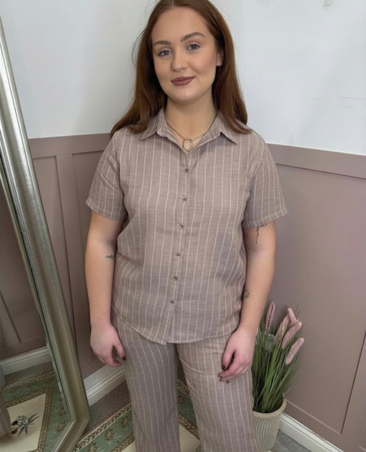 Dixie Terracotta Pin Stripe Shirt