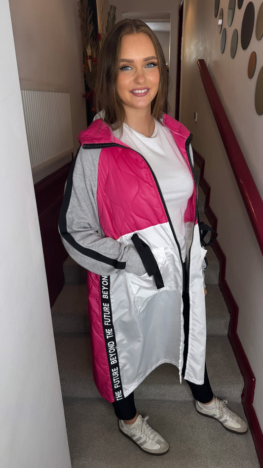 Priyanka Pink Padded Luxury Anorak