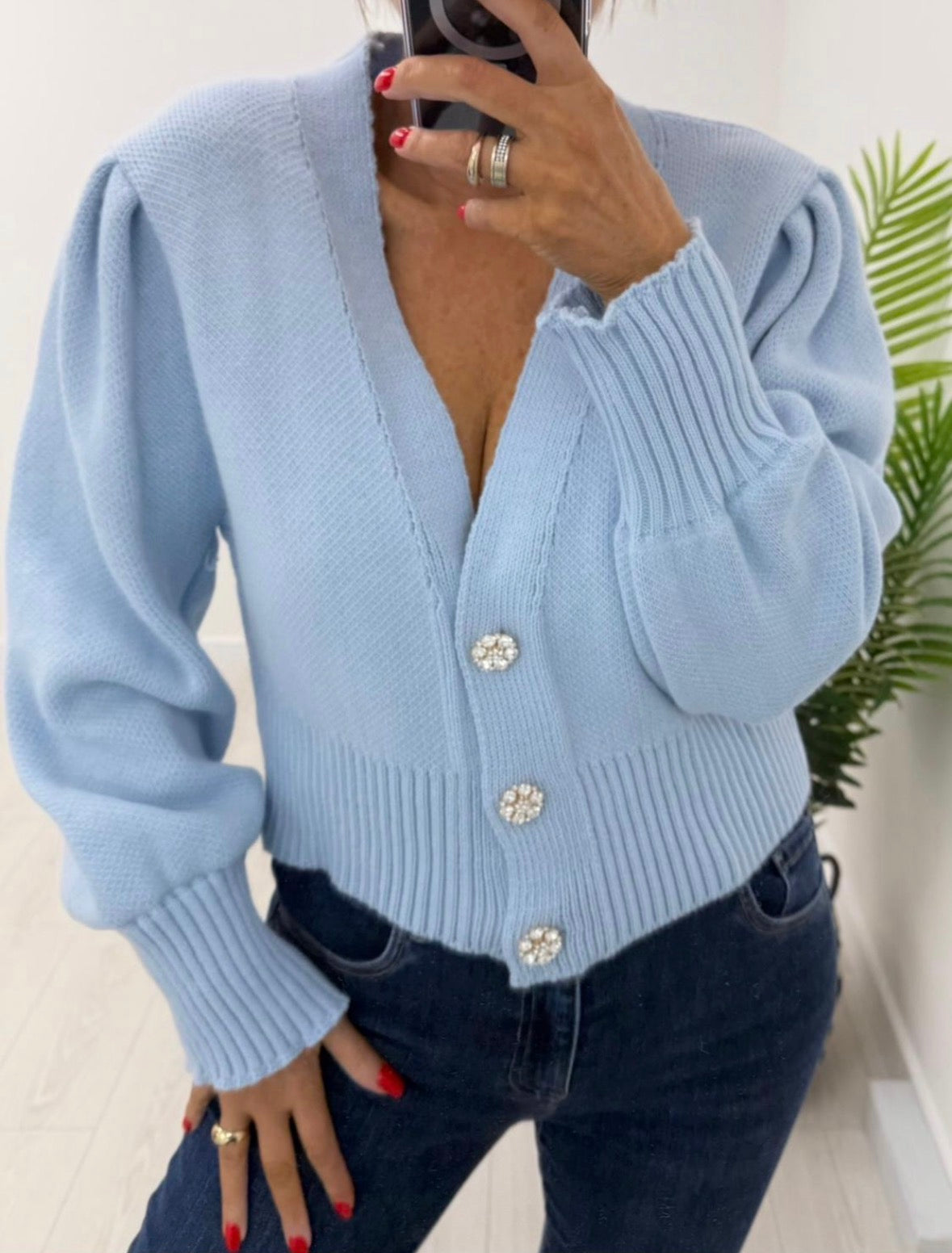 Becky Baby Blue Cardigan
