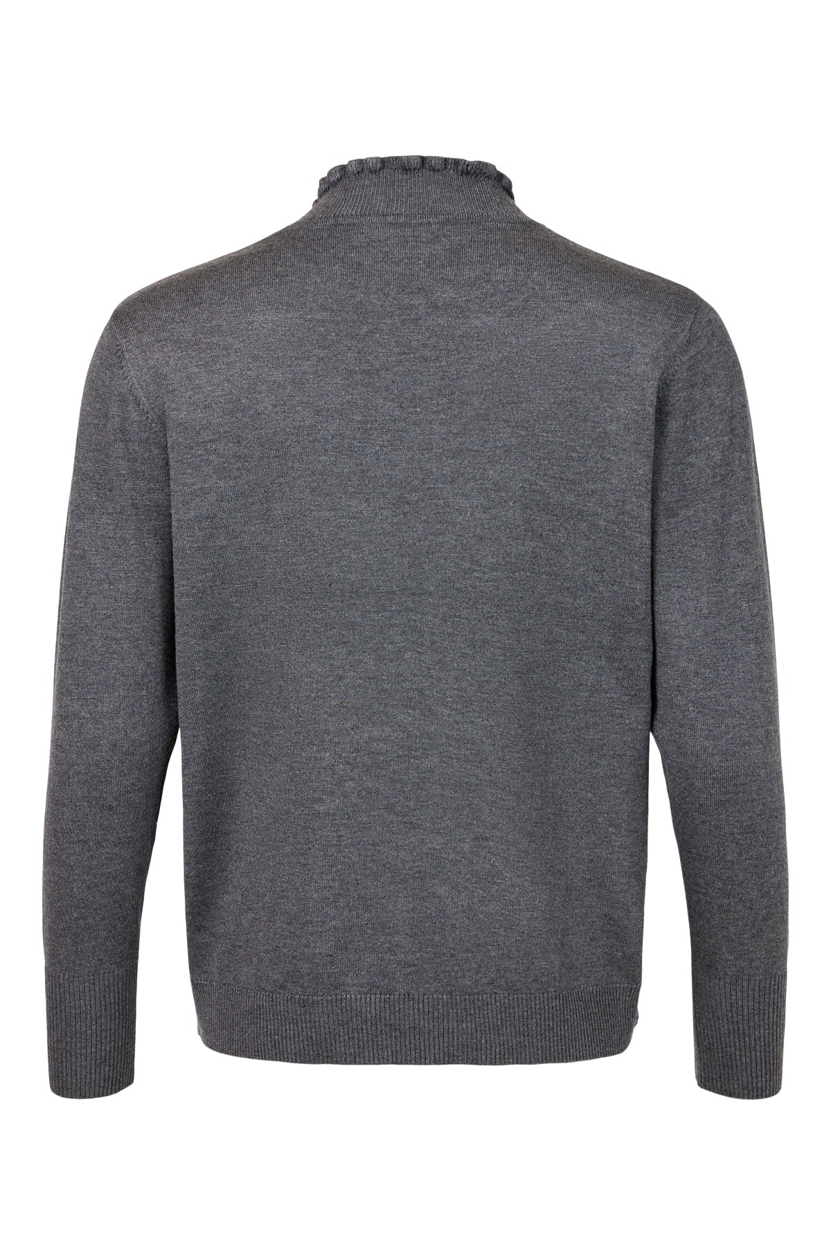 Sunday Charcoal Frill Neck Polo