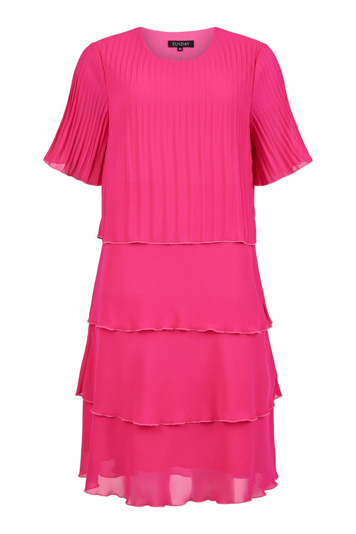 Sunday Pink Pleated Layered Dress