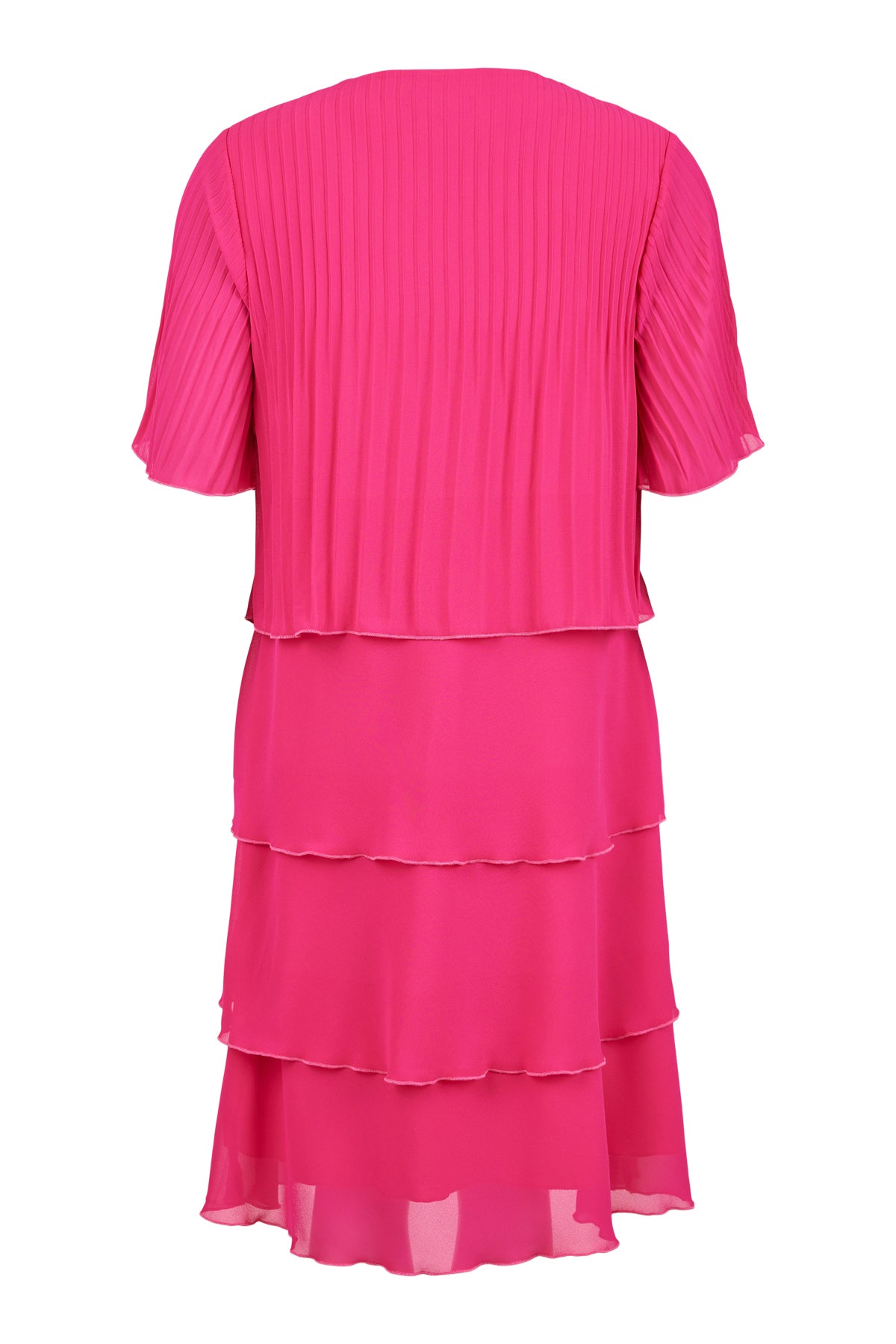 Sunday Pink Pleated Layered Dress